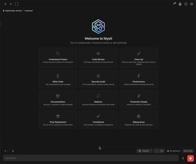 Mysti Chat Interface